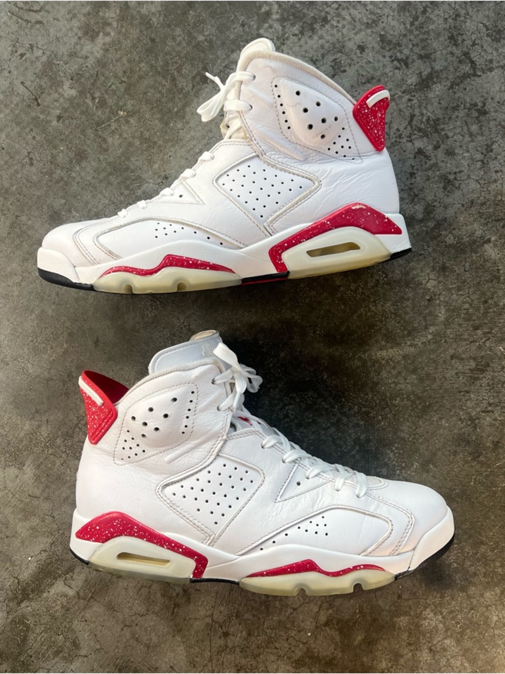 Jordan 6 Retro Red Oreo White Speckled Size 8 Basketball Streetwear